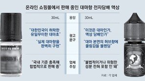 “대마향 구현” 액상담배 버젓이 판매… “마약 호기심 자극 우려”