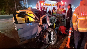 안양 인덕원역 앞서 화단 넘어온 택시, 시내버스 받아…6명 부상