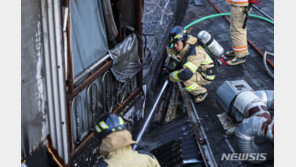 마포역 인근 식당서 화재…40분 만에 진화