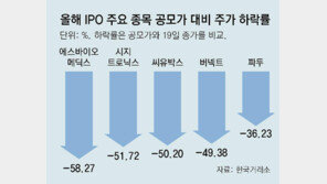 올 상장사 절반, 공모가 밑돌아… ‘뻥튀기 논란’ 파두 주가 36% 하락