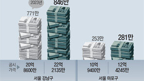 강남 래대팰 1주택자 보유세, 올해 771만원 → 내년 846만원