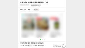 전국 5개 공항 폭탄테러·흉기살해 예고 30대…징역 1년6월