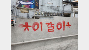 이태원 일대 155곳 ‘이갈이’ 그라피티…30대 미국인 검거