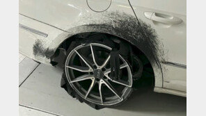 너덜너덜 찢어진 타이어로 20㎞ 도주…만취운전자 추격끝 붙잡혀