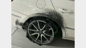 ‘너덜너덜’ 찢어진 타이어로 음주운전…‘검거’