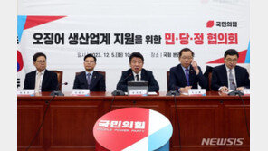 오징어 어획 급감에…당정, 어업인에 긴급 자금 3000만원 지원