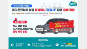 성매매알선 등 전과자 불법택시 ‘콜뛰기’…경기특사경19명 적발