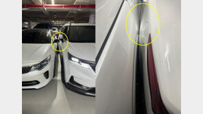 주차선 밟은 차량 참교육했더니…“한 번 실수로 욕먹어야 하나” 뻔뻔 문자