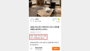 크리스마스 ‘되팔이꾼’ 기승…“호텔 양도비 받아요”