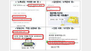 “50만원 당일 입금 가능”…불법사채광고 성행에 금감원 ‘주의보’ 발령