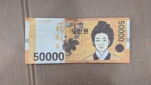 70대 상인에 가짜 돈 5만원 내고 거스름돈 받은 30대 男