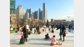 스케이트장에서 가족들과 겨울 나들이 