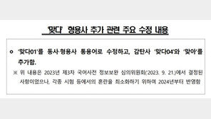 맞다? 맞는다?…국립국어원 “이젠 둘 다 사용 가능”