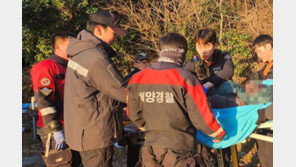 해안가 절벽 실종 80대 노인, 10시간 만에 극적 구조