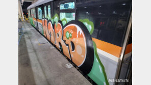 이번엔 지하철 ‘낙서 테러’, 담 넘어 들어가 4m 그림…용의자 3명 추적