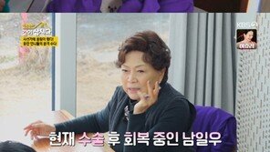 김용림 “남편 남일우, 수술로 석 달 입원”…근황 공개