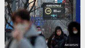 추위 풀리자 미세먼지 기승…중부지방 내내 ‘나쁨’