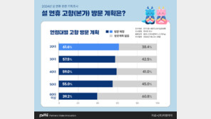 설 명절 “고향 가겠다” 20대가 가장 높아…“여행보다는 집에서”