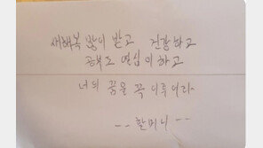 “할머니 손편지 봉투는 버리고 세뱃돈만 ‘쏙’…손주, 반성하길”