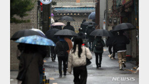 [날씨]“우산 챙기세요”…전국 봄비 내리다 오후부터 눈