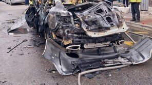 인천서 주행 중이던 쏘나타 화재로 전소…운전자 사라져
