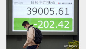 日닛케이, 이익 확정 매도에 4만선 밑 급락…엔고도 부담