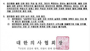 ‘전공의 블랙리스트 유포’ 문건 논란… 의협 “허위”