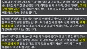 “채상병 잊지 않겠다”면서 이름 두번 틀린 류삼영…“차에서 써서 오타”