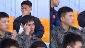 BTS 뷔, 왜 여기서 나와?…군복 입고 축구 직관