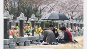 한식 맞아 인천가족공원묘지 찾은 성묘객 