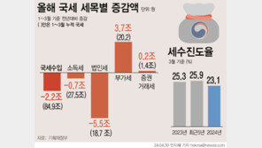 3월 국세수입 6조 덜 걷혔다…세수 펑크 재현 우려↑