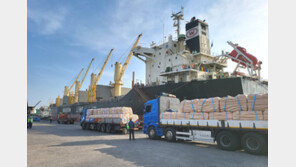 쌀 10만t 식량원조 순항…“국내 쌀값 안정에 도움”