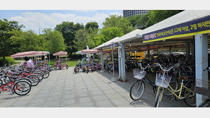 한강공원 테마 자전거, 가족·연인들의 데이트 코스로 인기