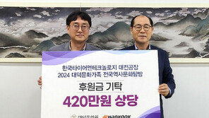 한국타이어 대전공장, 대덕문화원에 온정의 손길