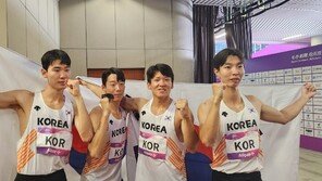 올림픽 출전 노리는 한국 남자 400ｍ 계주, 아시아선수권서 2위