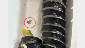 김밥 먹다 “으악”…뱉어보니 녹슨 커터칼 조각