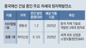 ‘원전 수’ 세계 2위 오른 中… 한국 4기 지을 때 11기 완공