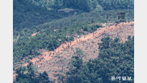 [단독]북한군 100여 명 ‘대규모 철책 공사’ 포착[청계천 옆 사진관]