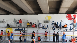 노루페인트, 동서울대 경관개선 벽화그리기 활동 도료 후원