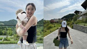 ‘금융인♥’ 손연재, 아들 사진 공개…과감 수영복 자태