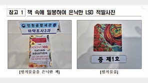 LSD 253장 숨겨온 40대 미국인, 세관에 적발…2500만원 상당