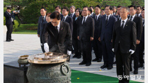 국회 의장단 현충원 참배