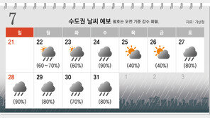 “31일까지 장마”… 태풍 ‘개미’ 영향 촉각