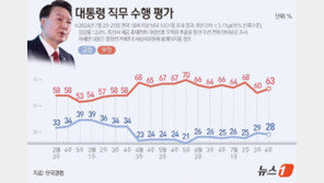 尹 지지율 1%p 하락한 28%…‘김 여사 檢조사’ 부정평가 반등 [갤럽]
