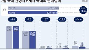 ‘고금리·캐즘’…국내 완성차 5사 7월 판매, 전년비 3.4%↓(종합)