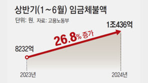 상반기 임금체불액 첫 1兆 넘어