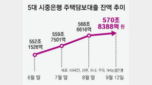 9월 신규 주담대 70%, 수도권에 몰려… 은행 억제 조치에 증가세는 다소 둔화