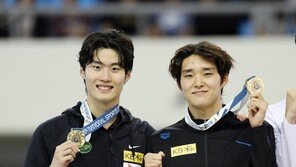 김우민, 황선우와 전국체전 계영 800m 우승…대회 2관왕