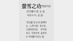 [신문과 놀자!/풀어쓰는 한자성어]螢雪之功(형설지공)(반딧불이 형, 눈 설, 어조사 지, 공 공)