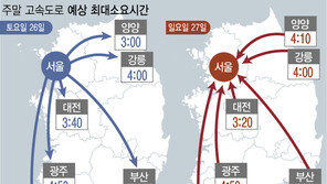 전국 맑은 날씨에 교통량 증가…서울→부산 5시간50분